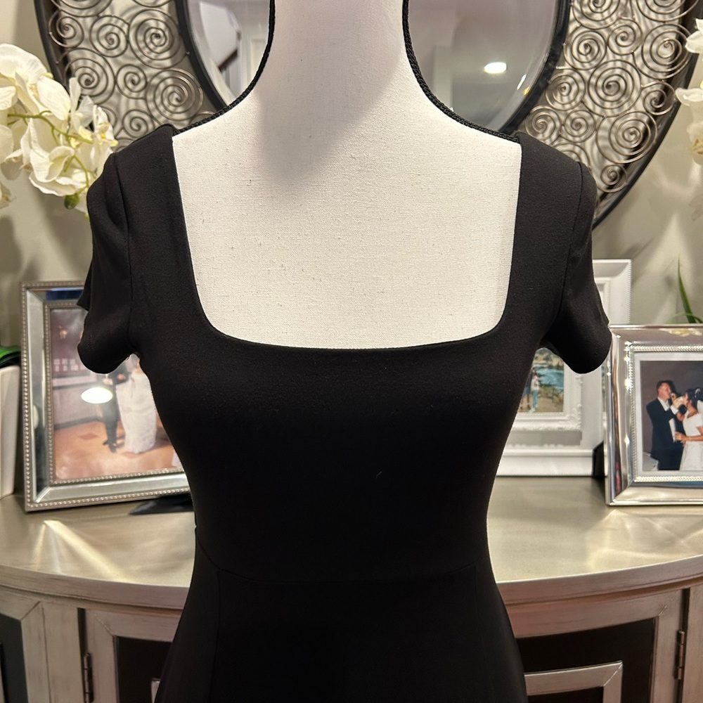 Hatch Black Square Neck Midi Dress - Picture 2 of 5